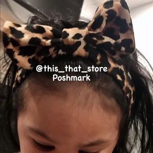 Leopard Print Hair Band Bow for Kids